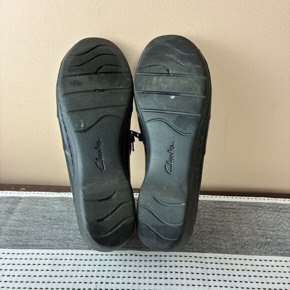 Clarks Collection Women’s Size 8 Wide Black Casual Comfort Shoes Side Zip - Picture 7 of 7